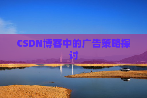 CSDN博客中的广告策略探讨